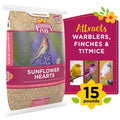 Sunflower Hearts Wild Bird Food, 15 lbs. D91395