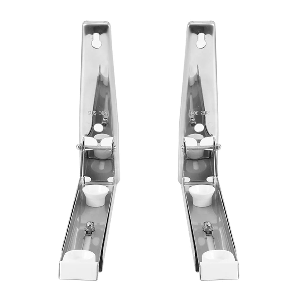 Adjustable 304 Stainless Steel Folding Wall-Mounted Microwave Oven Holder Bracket Shelf X828