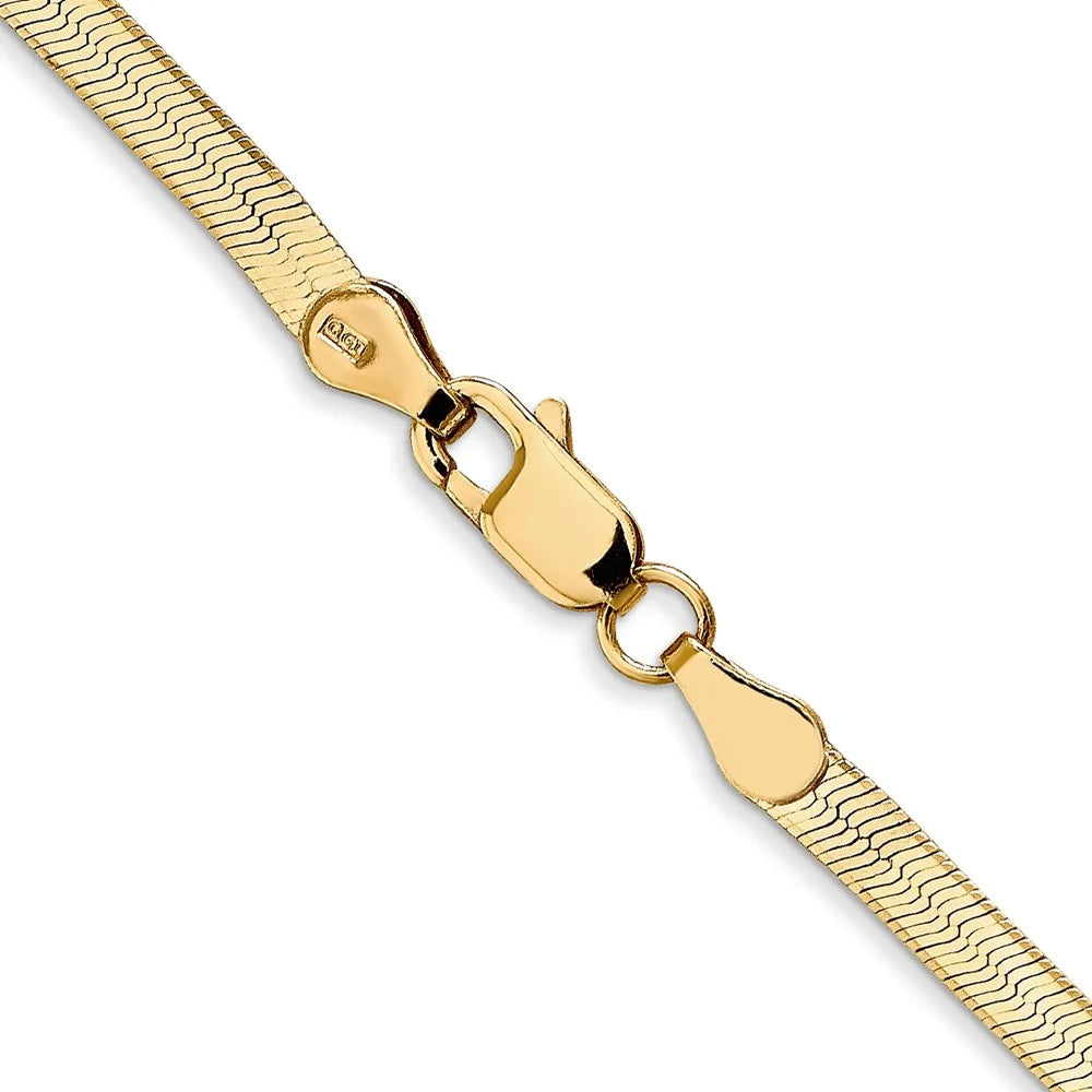 14 Karat Yellow Gold Herringbone Chain Q898