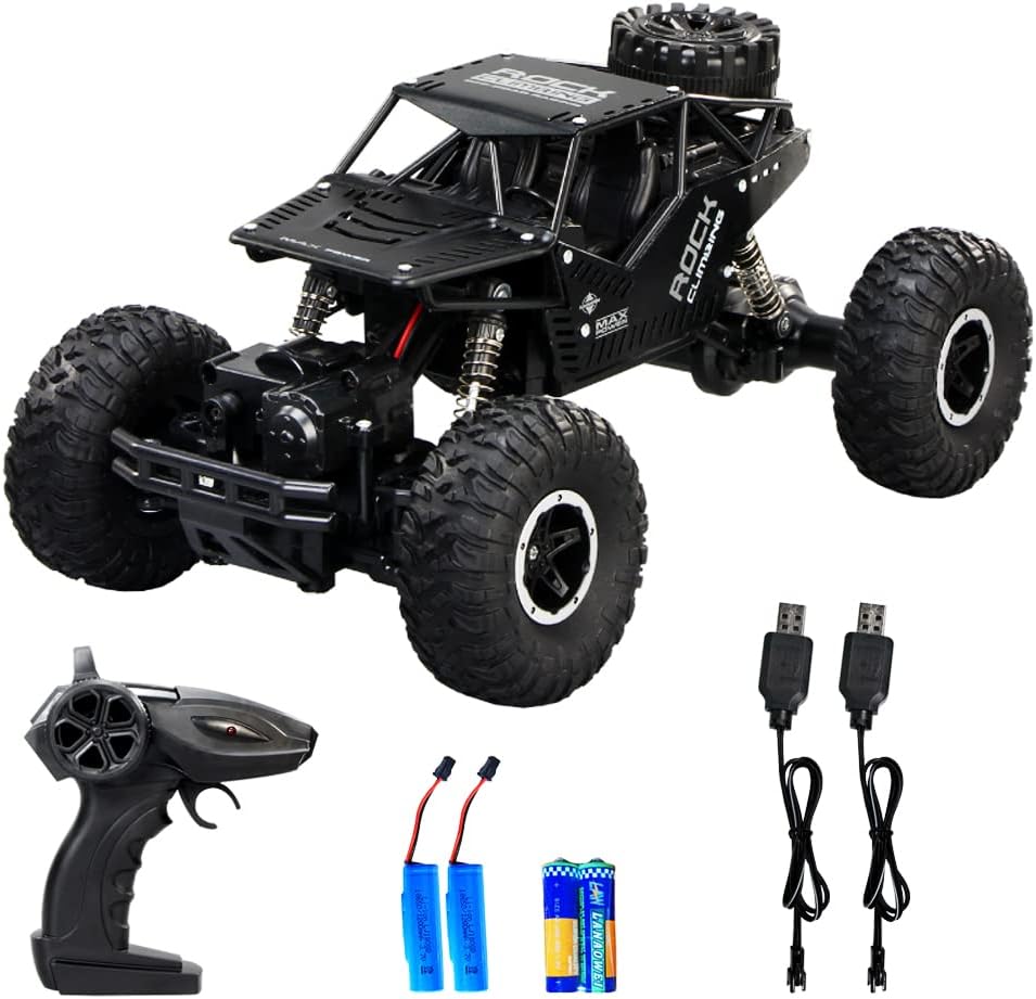 1:16 Scale 4WD 2.4 GHz Remote Control Car with 2 Rechargeable Batteries (Blue) Z120052