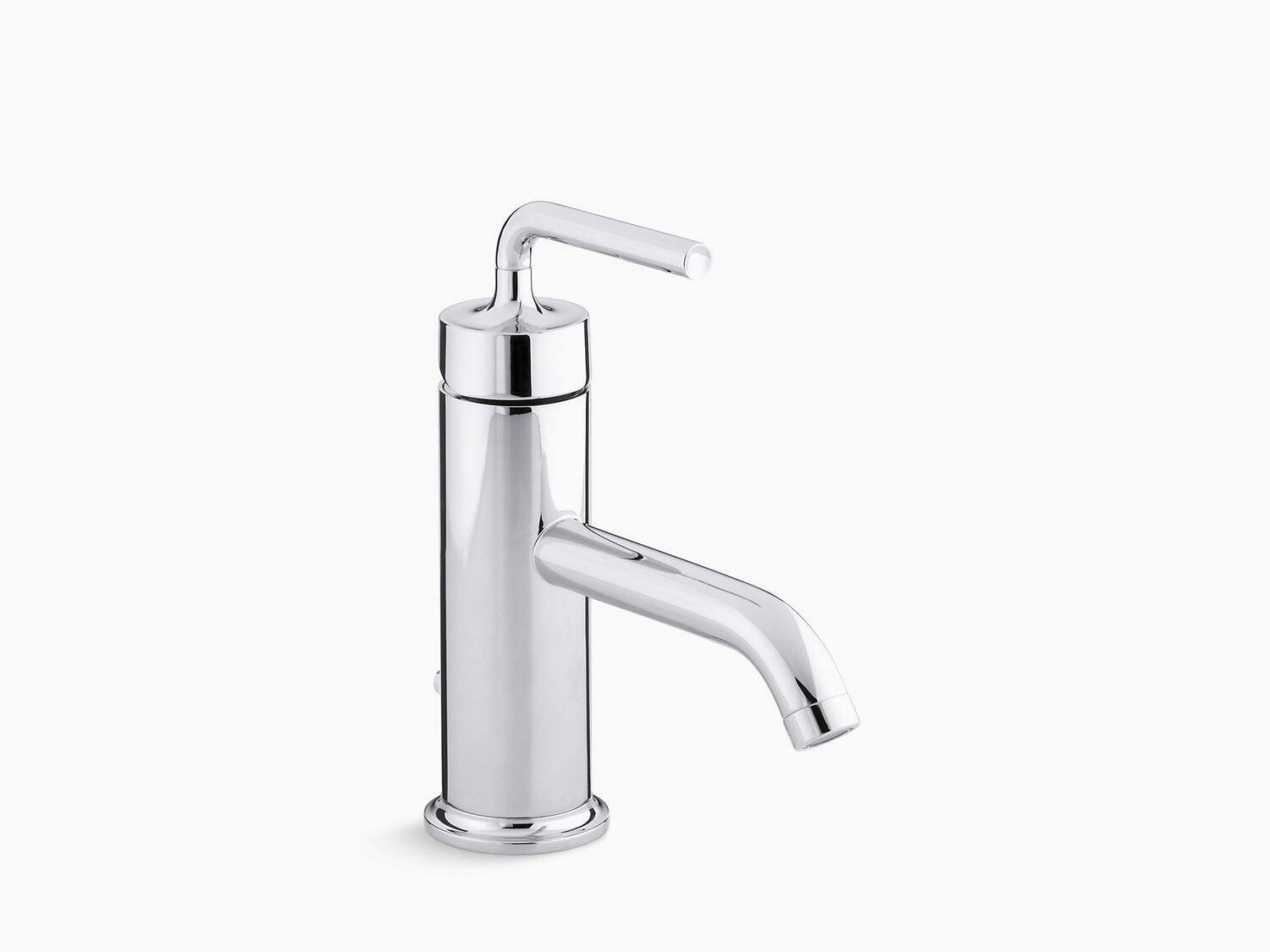 Single-Handle Bathroom Sink Faucet with Straight Lever Handle N702