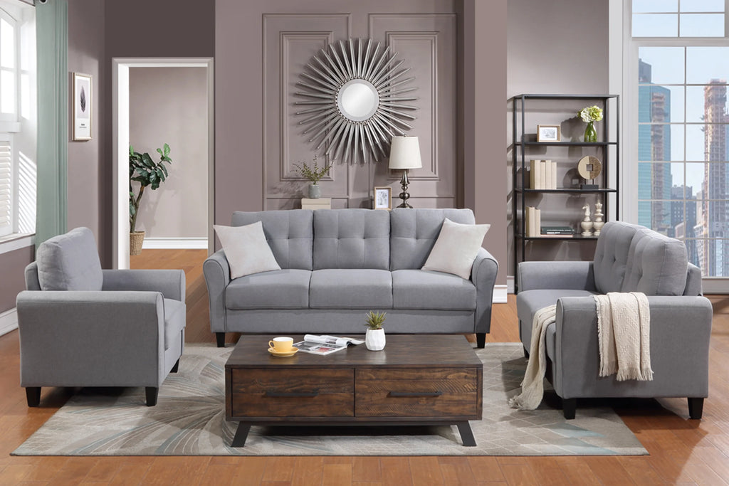 Linen Upholstered Sofa Set (1+2+3 Seat) K453