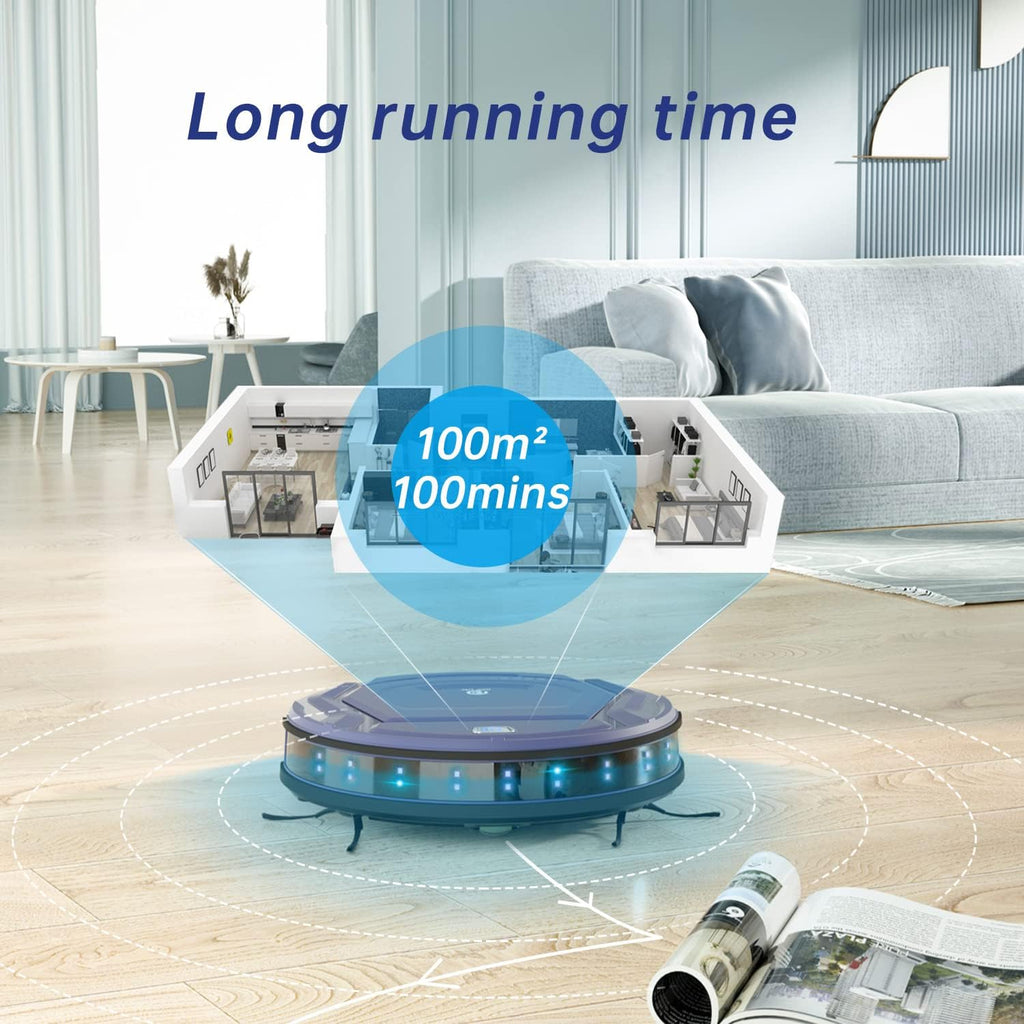 Blue Robot Vacuum Cleaner 1800 mAh Q22897