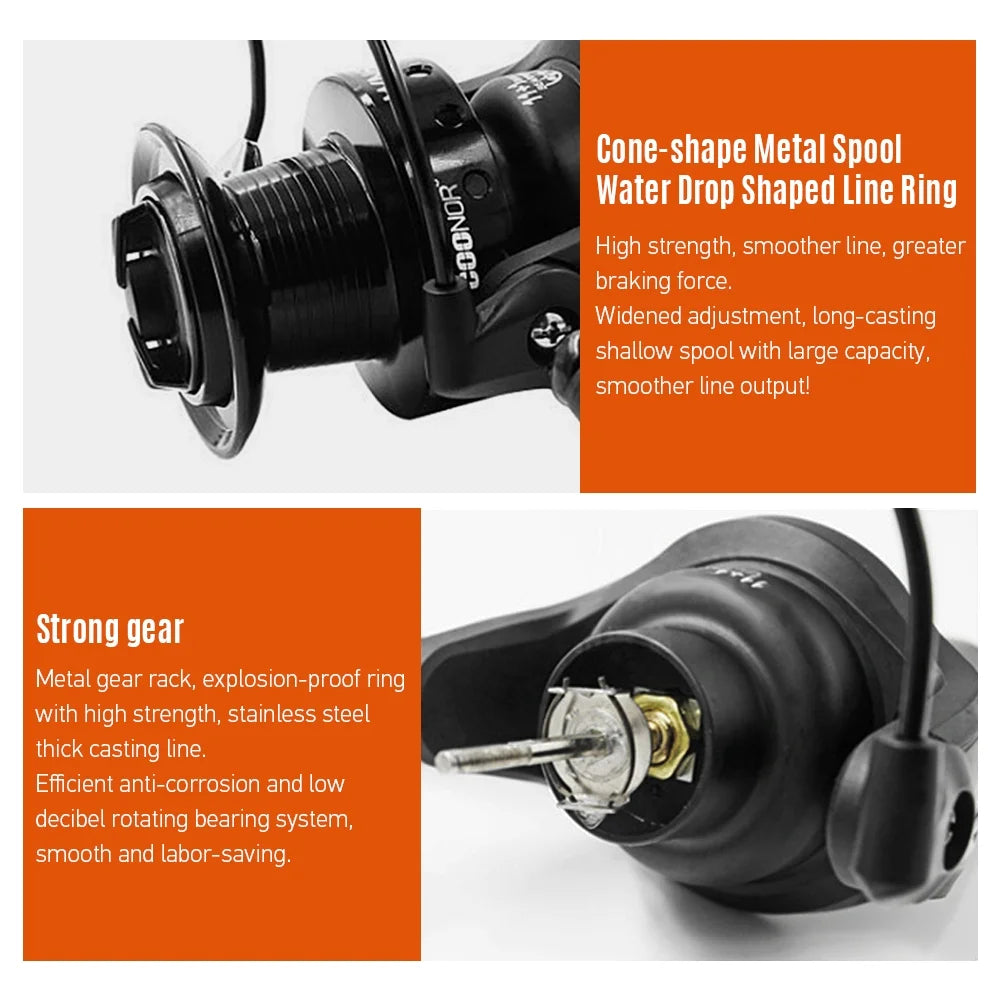 Nylon Metal Fishing Reel 5000/6000/8000, 11+1BB D527968