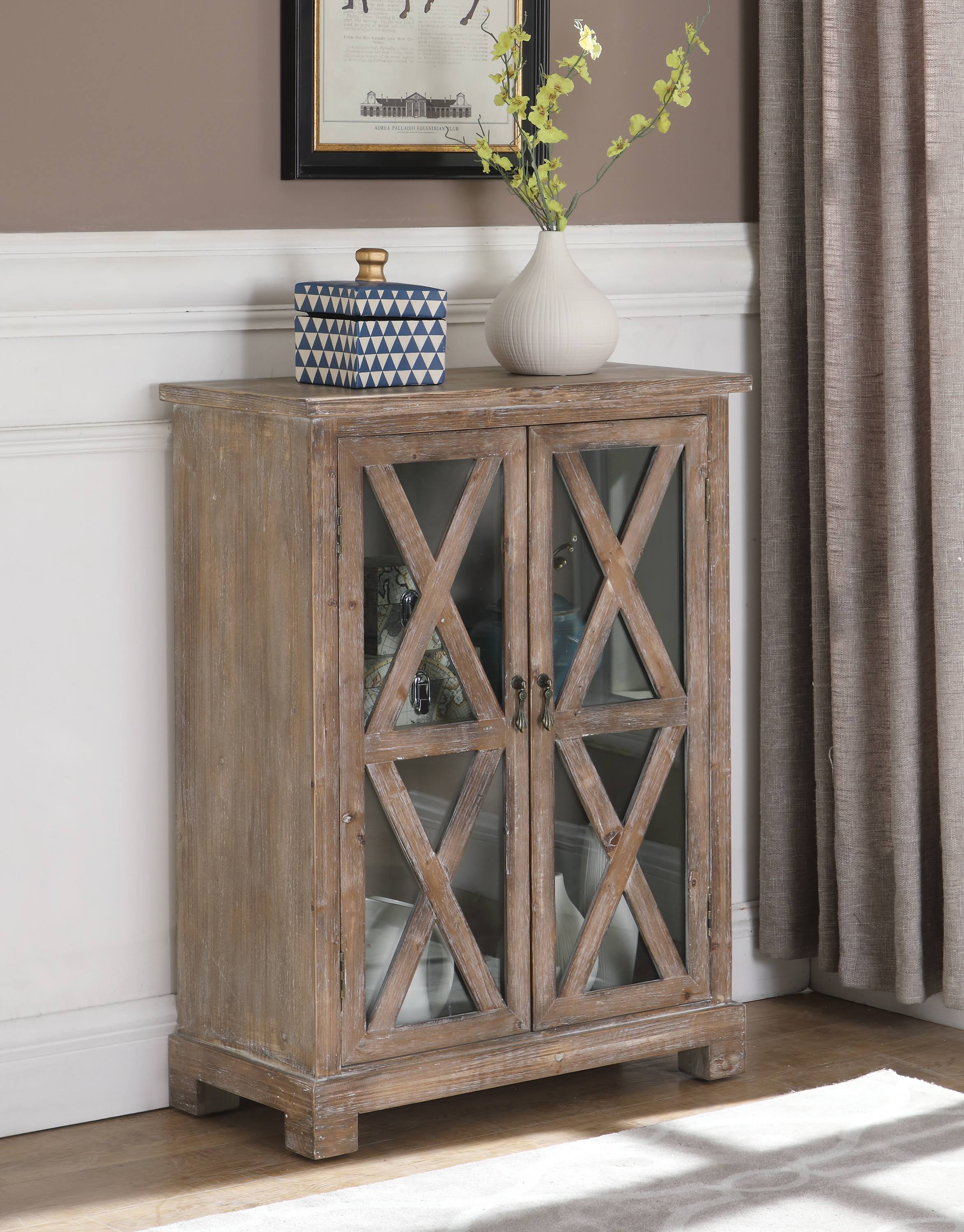Antique Brown Accent Cabinet E2714