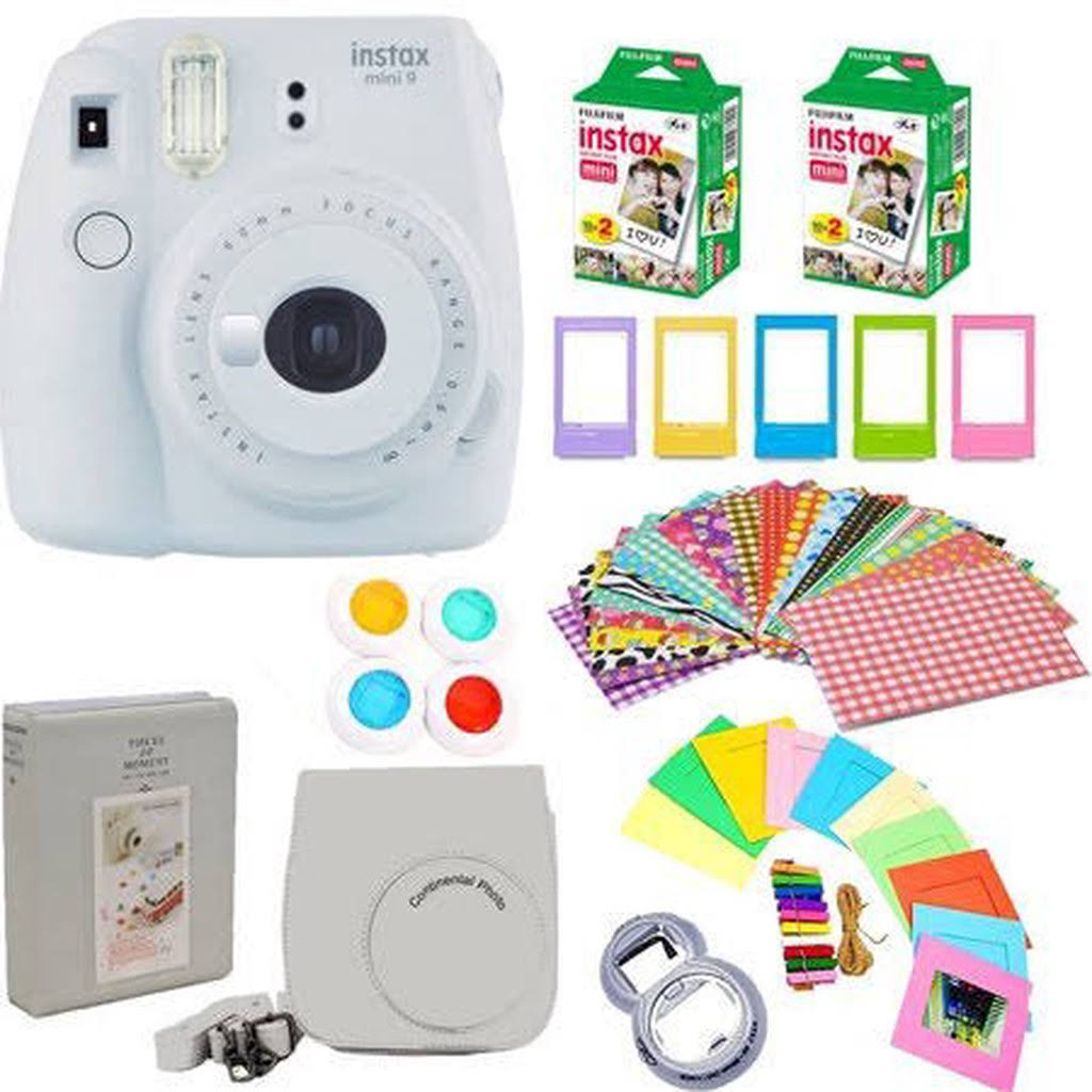 Smokey White Instant Film Camera with 40 Prints P8831