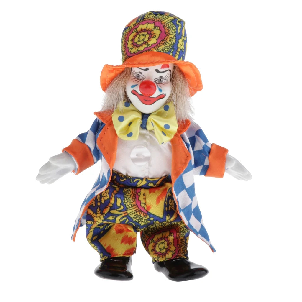 Porcelain Harlequin Doll Collectible T8279