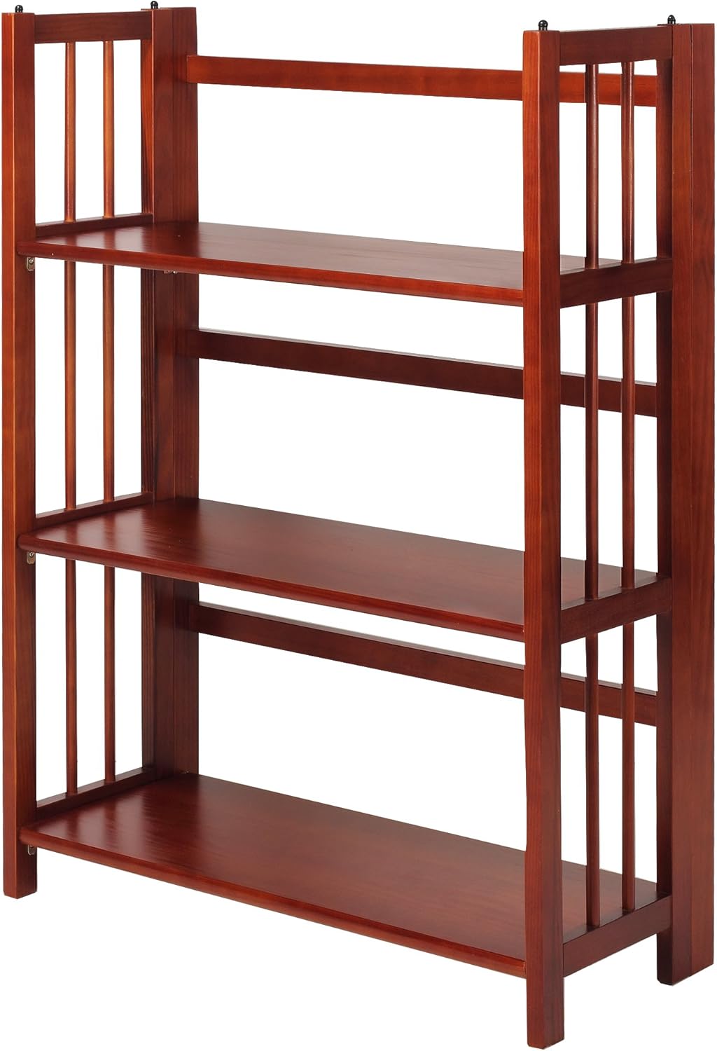 3-Shelf Folding Stackable Bookcase Natural O552499