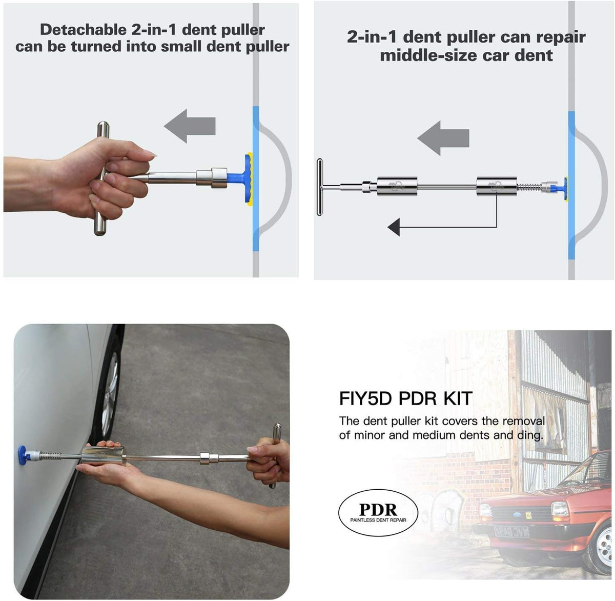 Paintless Dent Removal Tools Auto Dent Repair Kit Puller Sets N353