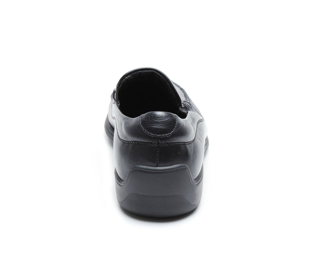 Black Waxed Leather Shoes B2715