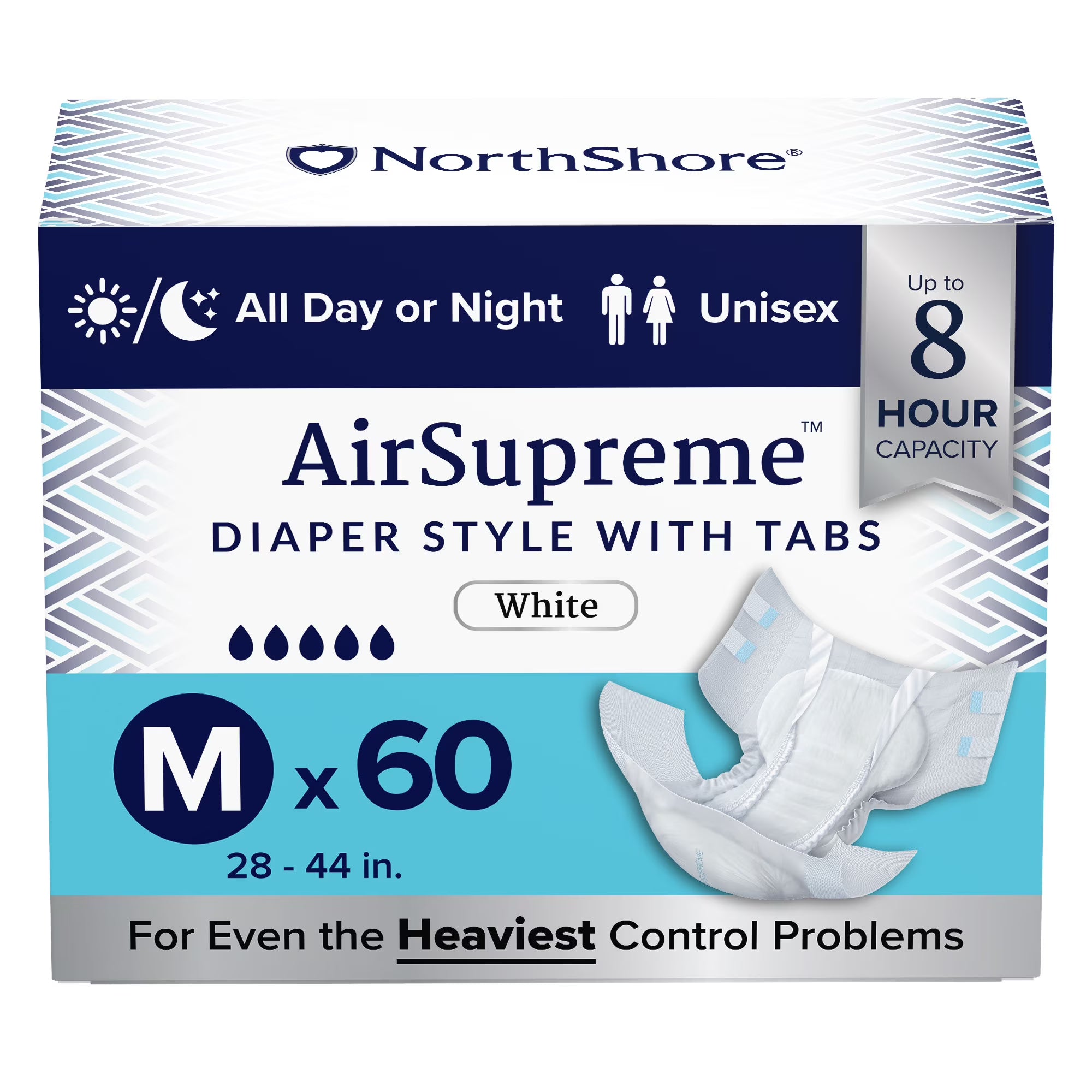AirSupreme Tab-Style Briefs, Medium, Case/60 I745
