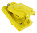Yellow Single Inlet with Cover, 15 Amp 125 Volt V86735