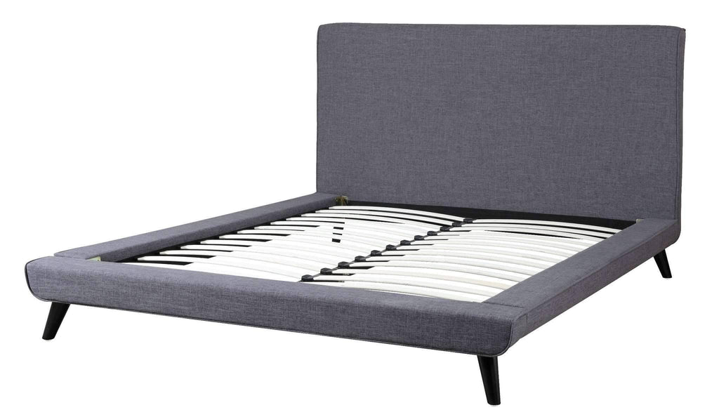 Grey Linen Full Bed U9318