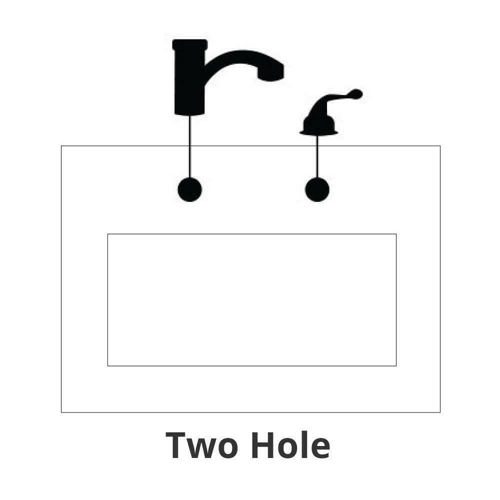 Composite Granite Prep Sink with Two Holes, 16-Inch, Soft White L366996
