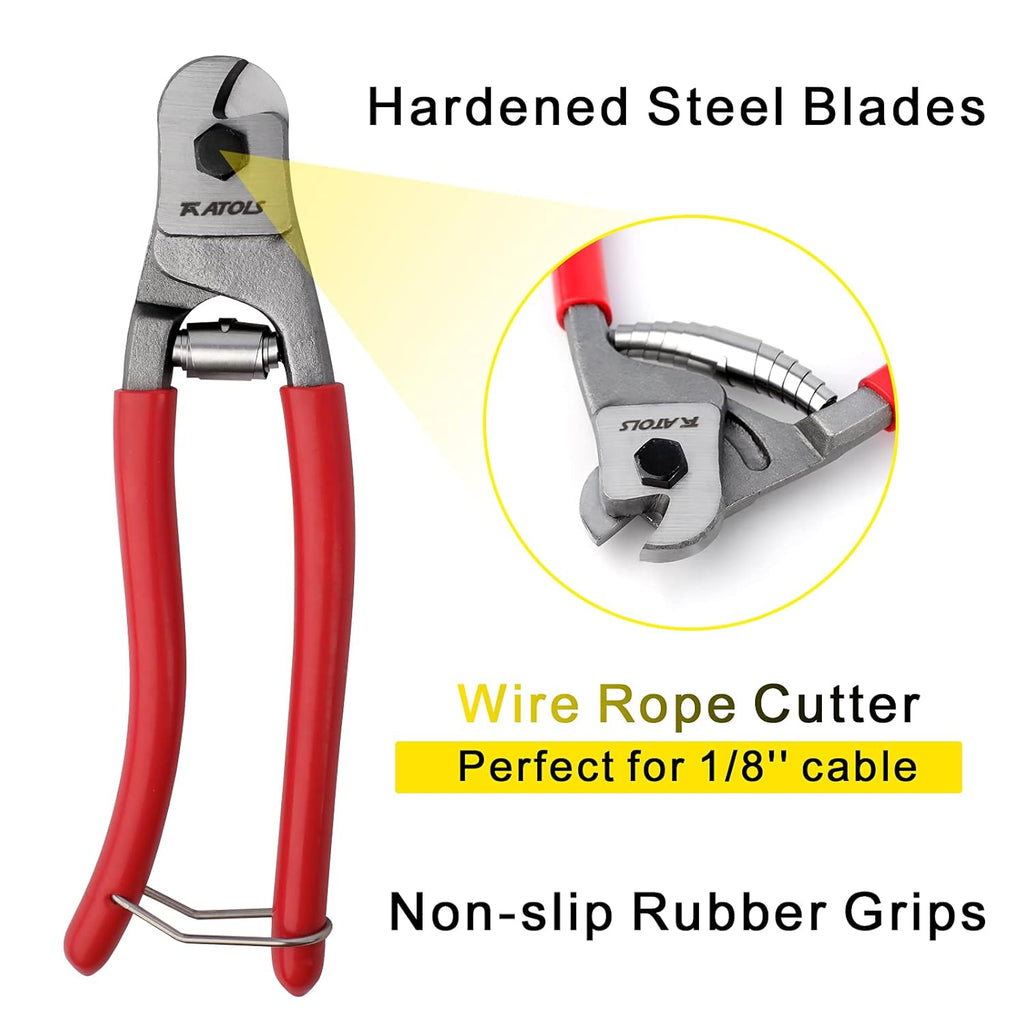1/8 T316 Stainless Steel Cable with Cutter, 150FT Wire Rope, 7x7 Strands G53442