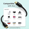 8K HDMI 2.1 Braided Cable 30ft CL3 Rated Pack of 2 V15492