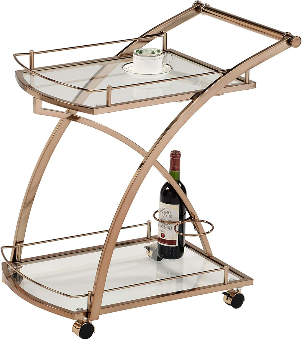 Gold Rolling Bar Serving Cart C2295