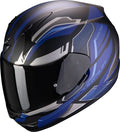 Matt Black Silver Blue Motorcycle Helmet M1328
