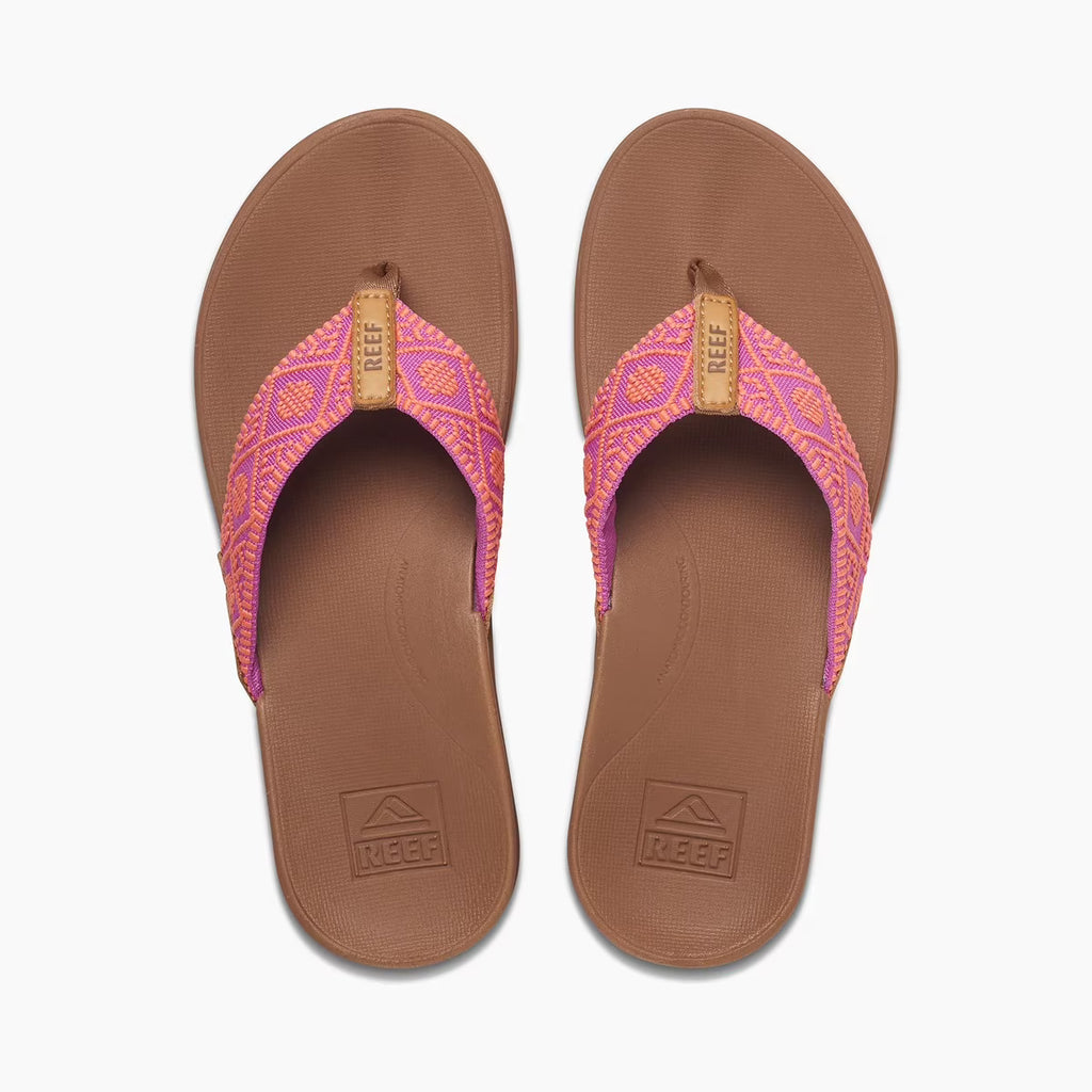 Fuchsia coral Woven Sandals C599