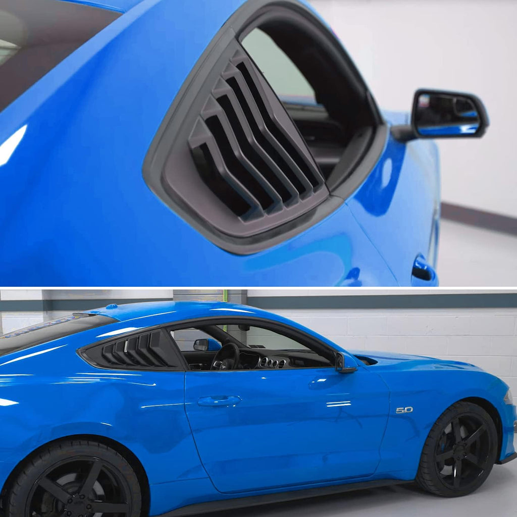 Matte Black Window Louvers for Ford Mustang 2015-2020 K2790