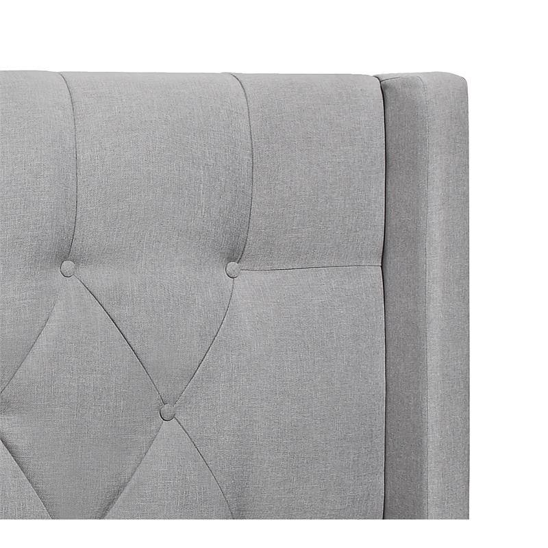 King Light Gray Linen Headboard Y7402