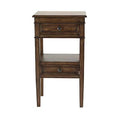 Distressed Brown Wooden Drawer Accent Table V815160