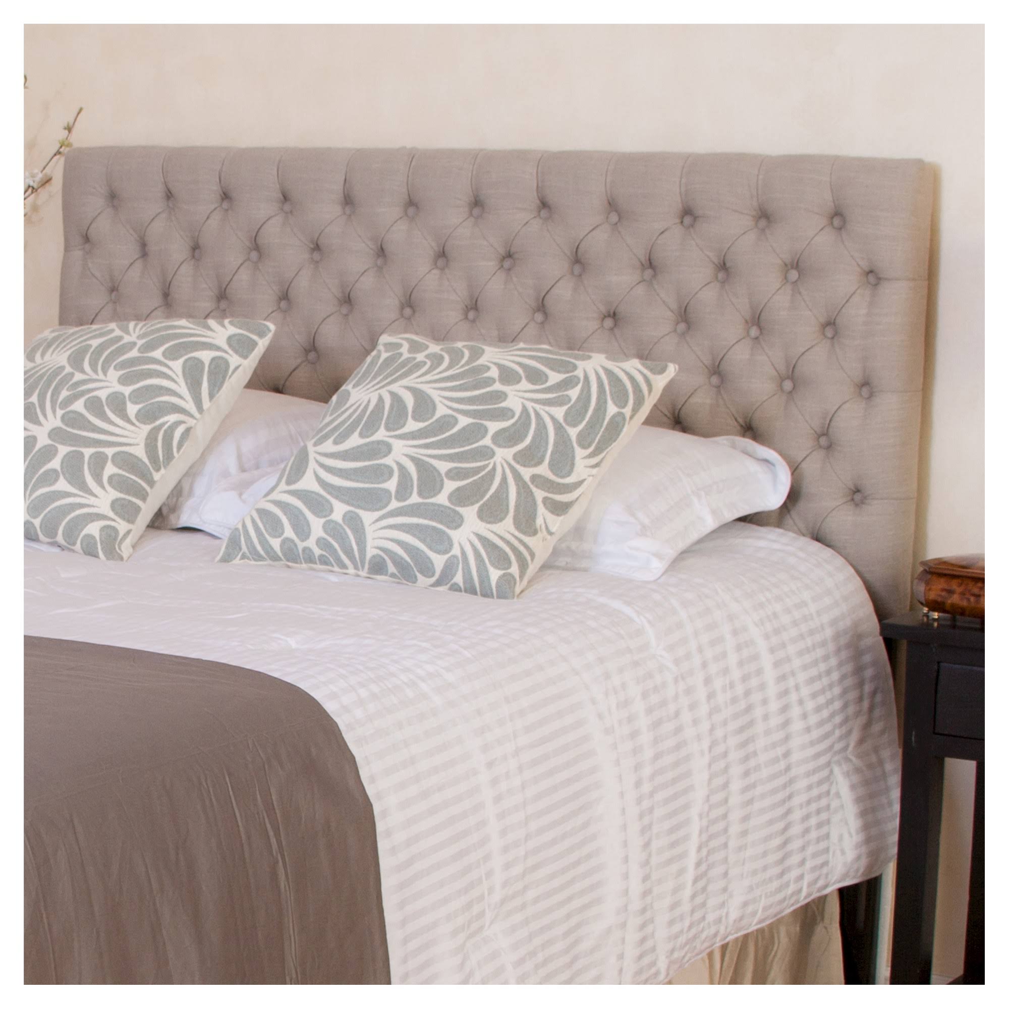 Light Beige Button Tufted Headboard King X230987