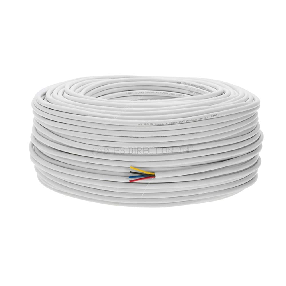 Bulk 22/4 Solid Conductor Alarm Control Cable 500ft Unshielded, Pack of 2 O85958