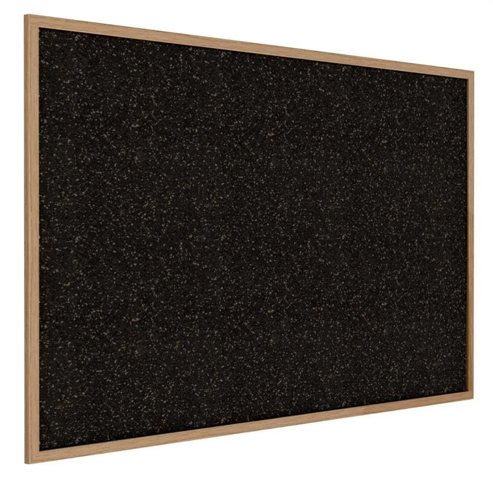 48.5 in. x 96.5 in. Wood Frame Oak Finish Recycled Rubber Tackboard M893226