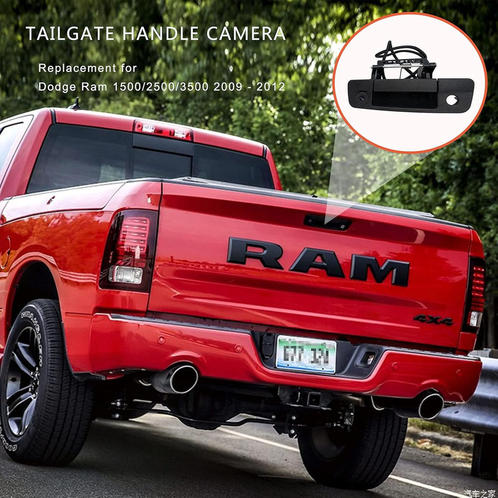 Tailgate Handle Camera Compatible with Dodge Ram 1500 2009-2017, 2500 3500 2010-2017, Pack of 2 B71133