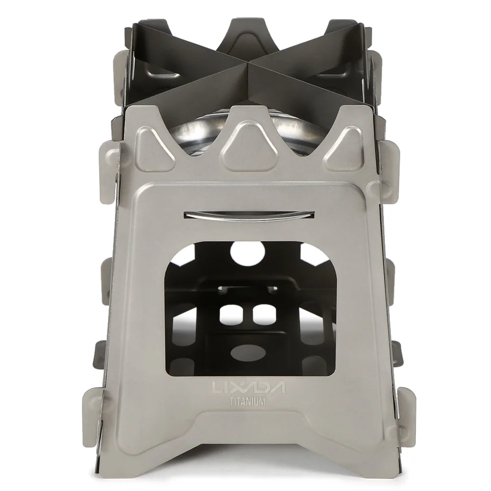 Ultralight Titanium Folding Camp Cooking Stove with Tray E410