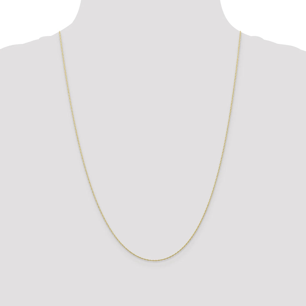 10K Yellow Gold Cable Rope Chain Necklace 16 Inches P9979