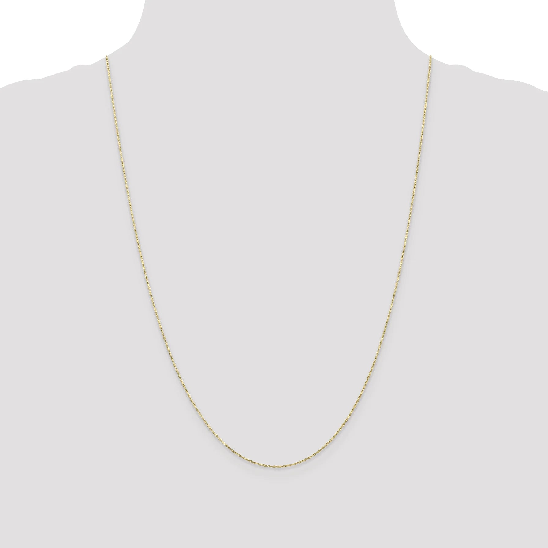10K Yellow Gold Cable Rope Chain Necklace 16 Inches P9979