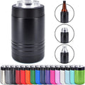 4-in-1 Stainless Steel 12 oz Double Wall Vacuum Insulated Can Cooler Powder Coated Black B789085