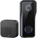 Wireless 1080P HD Security WiFi Doorbell Camera with Wireless Chime, IR Night Vision, IP65 Waterproof, 2-Way Audio, Pack of 2 C38165
