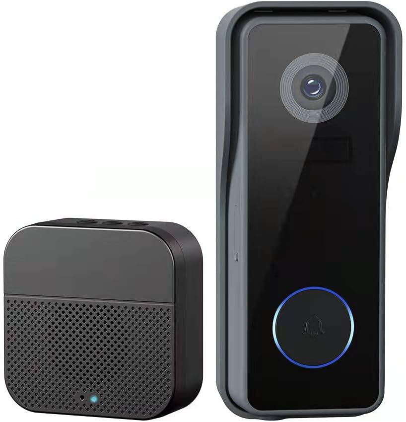 Wireless 1080P HD Security WiFi Doorbell Camera with Wireless Chime, IR Night Vision, IP65 Waterproof, 2-Way Audio, Pack of 2 C38165