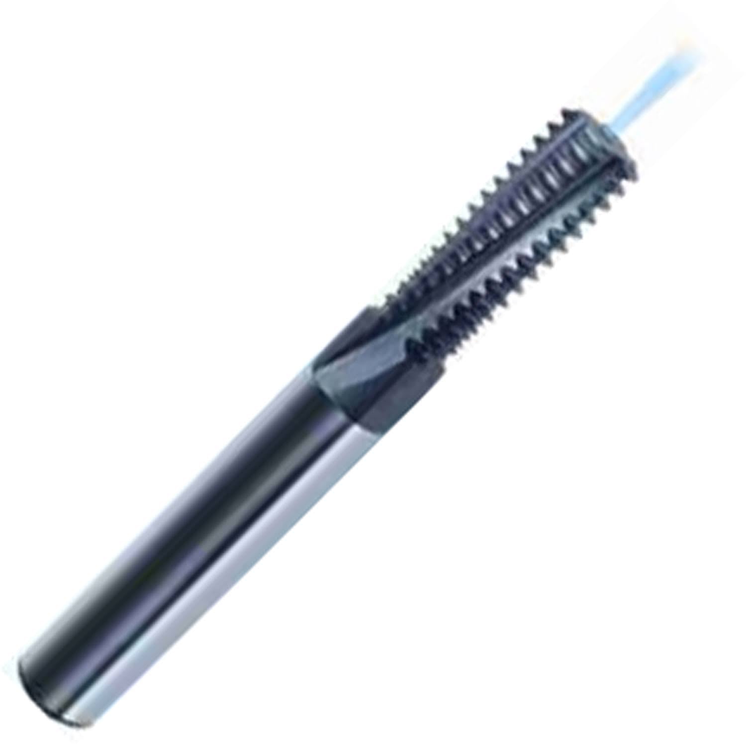 M20 x 1.50 Spiral Flute Carbide Thread Mill, 4 Flutes, TiCN Coated, Coolant Through E66801