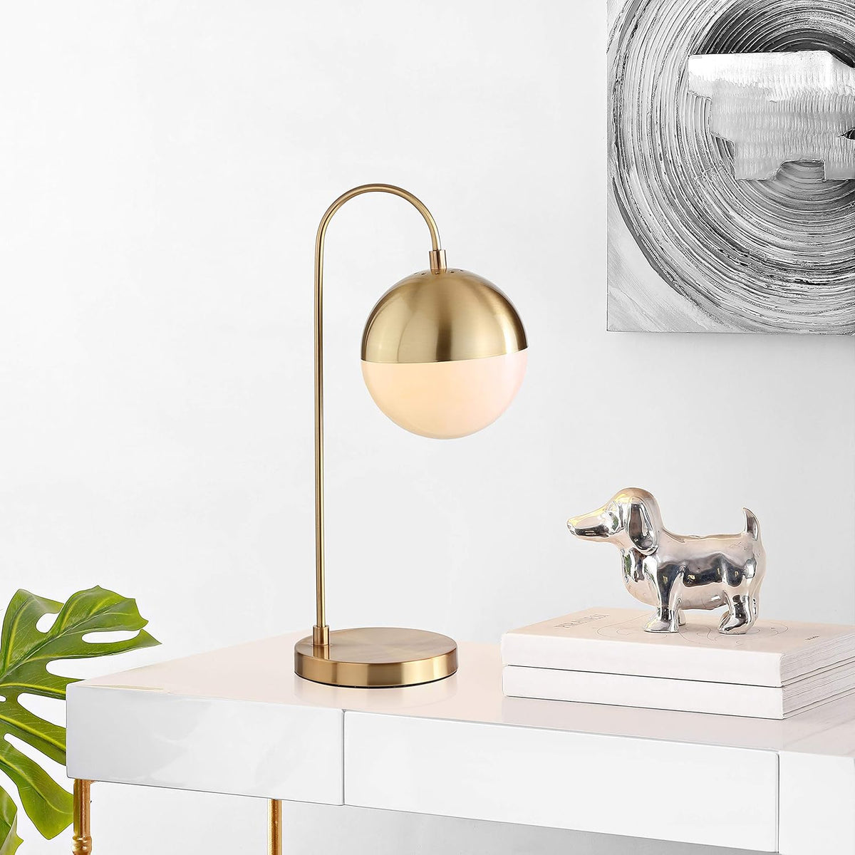Brass Gold Orb 21-inch Table Lamp X5391