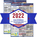 2022 California State and Federal Labor Laws Poster - OSHA Workplace Compliant 24 x 36 - All in One Required Posting (Combo) Pack of 2 S979