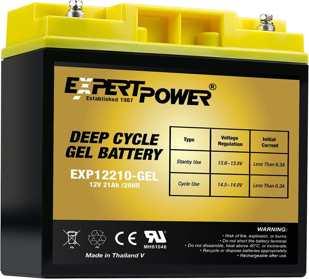 12V 21AH Gel Deep Cycle Battery Pack of 2 J31285