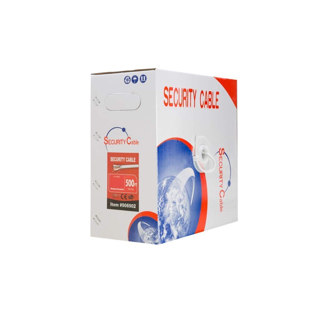 Bulk 22/4 Solid Conductor Alarm Control Cable 500ft Unshielded, Pack of 2 O85958