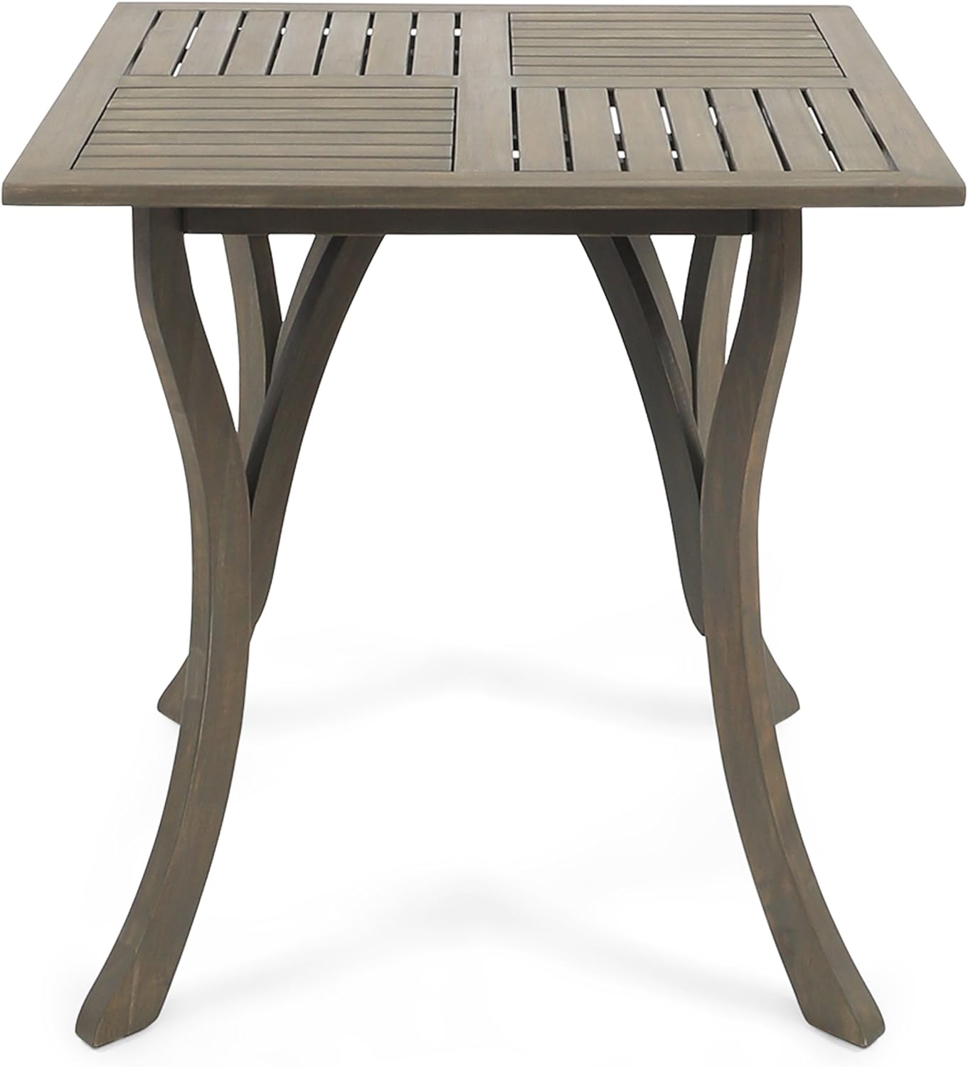 Gray Acacia Wood Square Dining Table O87910