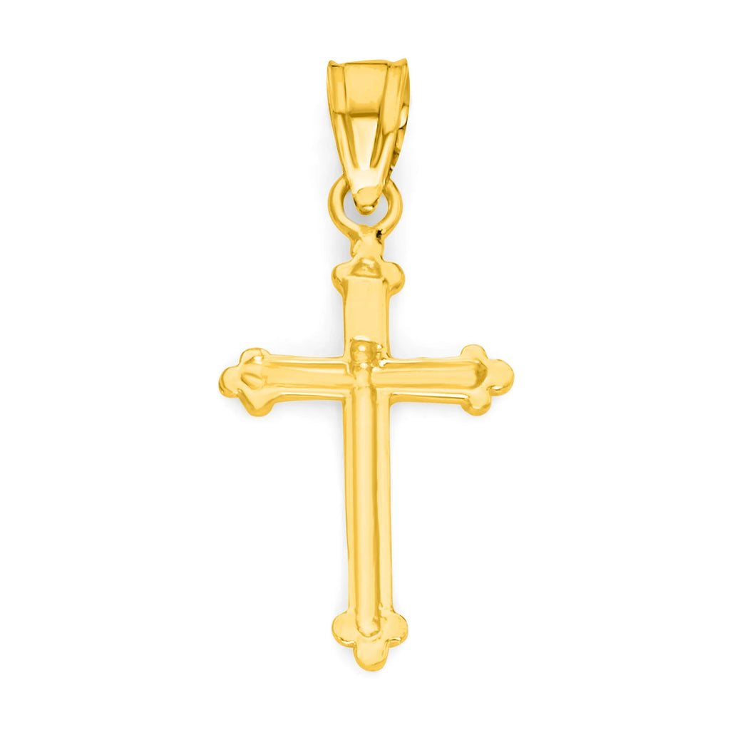 10k Gold Diamond Cut Cross Pendant A98156