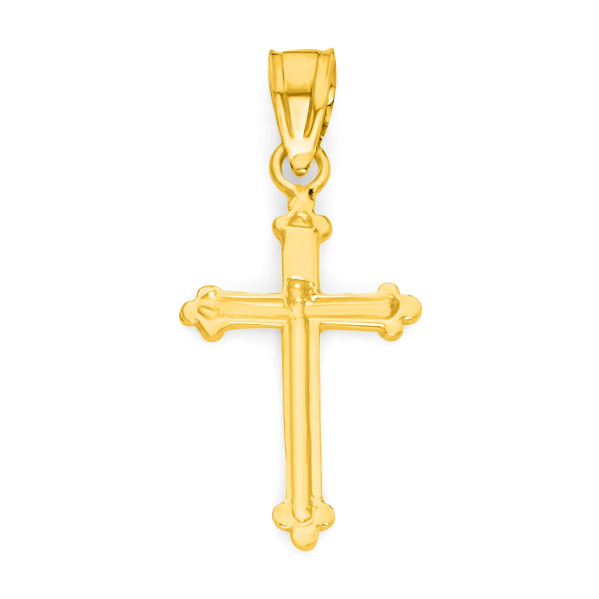 10k Gold Diamond Cut Cross Pendant A98156