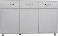 Grey 3-Drawer Storage Cabinet with Doors and Compartments G76606