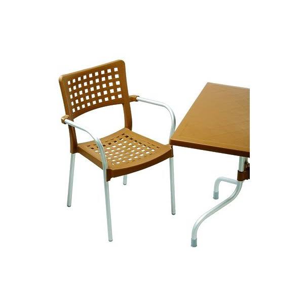 White Resin Dining Arm Chair Set of 4 R175915