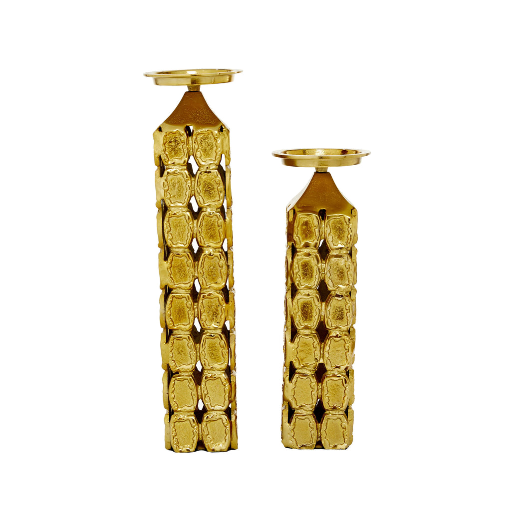 Gold Aluminum Candle Holder 19 R305306