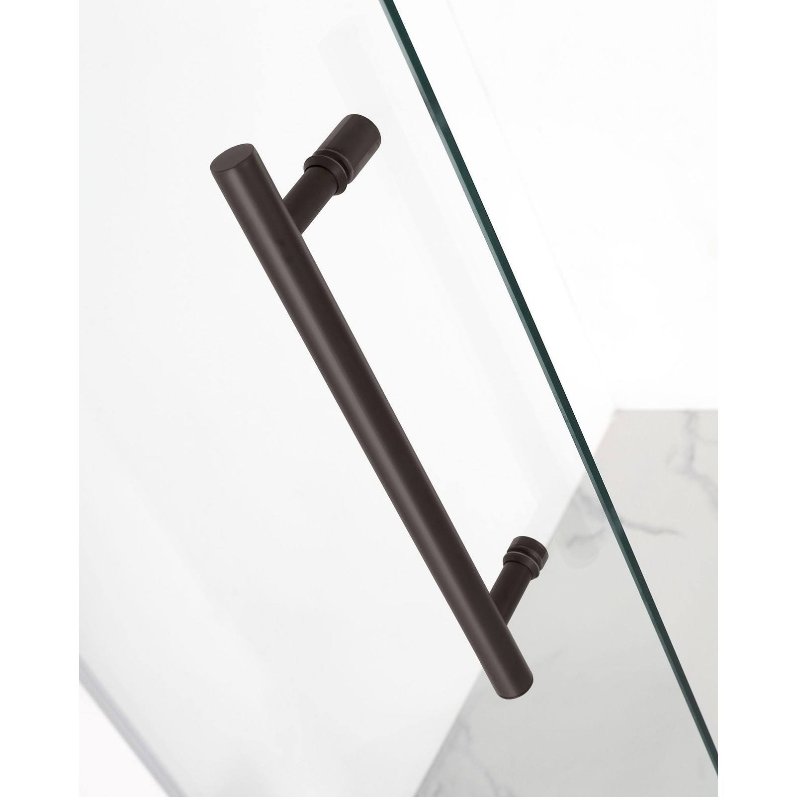72x22 High x 35x22 Wide Frameless Shower Door Stainless Steel J61775