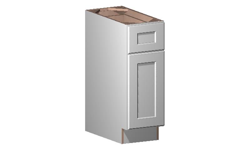 White 1 Door 1 Drawer 1 Shelf Base Cabinet E424285