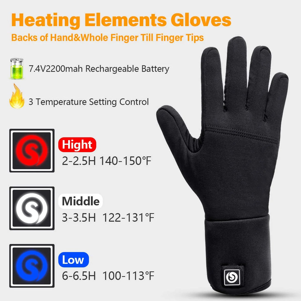 Rechargeable Waterproof Heated Gloves Liners L71376